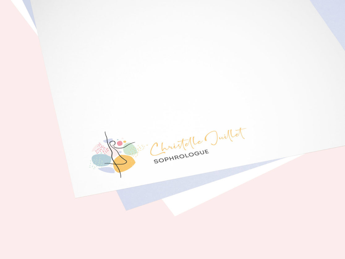 papeterie, christelle juillet, sophrologue, sophrologie, bien-être, vanora graphiste, création logo vanora rolland, graphiste rouen,