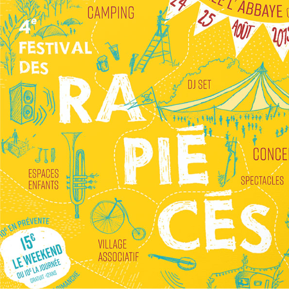 création affiche, festival, rapieces, normandie, culture, concerts, spectacles, art de rue, association, communication, événementiel