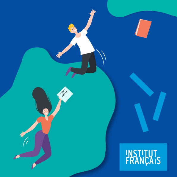 communication, institut, institut français, oslo, éducation, brochure, flyer, dépliant, delf, graphisme, rouen, vanora, supports de communication, imprimé