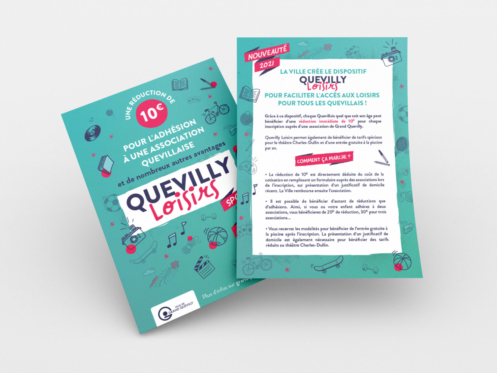 grand-quevilly, quevilly loisirs, flyer, support de communication, création flyer, fédération, création logo, branding, design graphique, graphic design, entreprise, création identité visuelle, cause sociales, graphiste rouen, graphiste, vanora rolland, vanora graphiste, loisirs, sports, affiches, flyers, familles