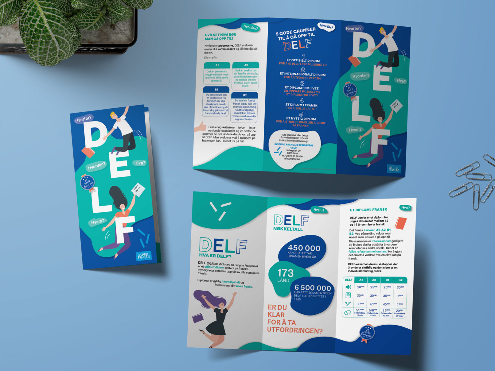 brochure, institut francais, institut francais d'oslo, norvège, support de communication, sciences, scientifique, dépliant