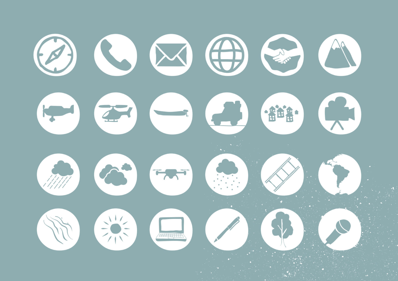 pictos, picto, pictogramme, aado media, création logo, branding, design graphique, graphic design, media, production, réalisation, film, film making, audio-visuel, entreprise, création identité visuelle, jungle, montagnes, inaccessible, media indépendant, cause sociales,