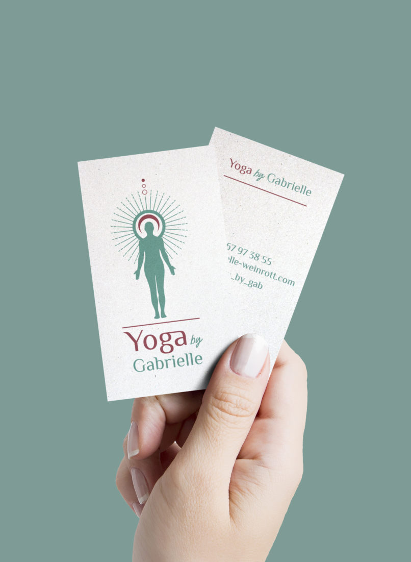 création logo, logo yoga, logo sur-mesure, yoga by gabrielle, gabrielle weinrott, graphiste, rouen, direction artistique, zen, vanora rolland, vanora graphiste, graphiste rouen, branding, identité visuelle, carte de visite, création carte de visite
