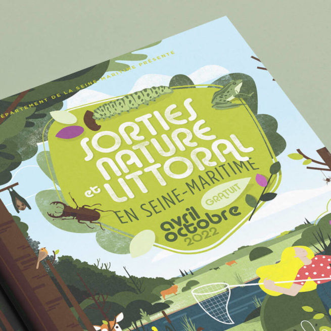 sortie nature, littoral, seine-maritime, normandie, département 76, programme, ENS, espace naturel sensible, mise en page, brochure