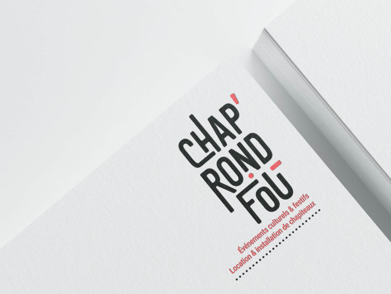 Logotype Chap'Rond Fou sur papier à lettre