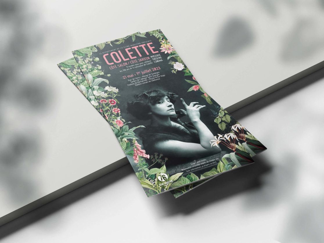 création affiche, vanora graphiste, graphiste rouen, affiche colette, communication événementielle, graphisme, flyer, dépliant, 3 volets, conception graphique, trophées de la communication normandie, lauréat, graphiste rouen, graphiste culturel