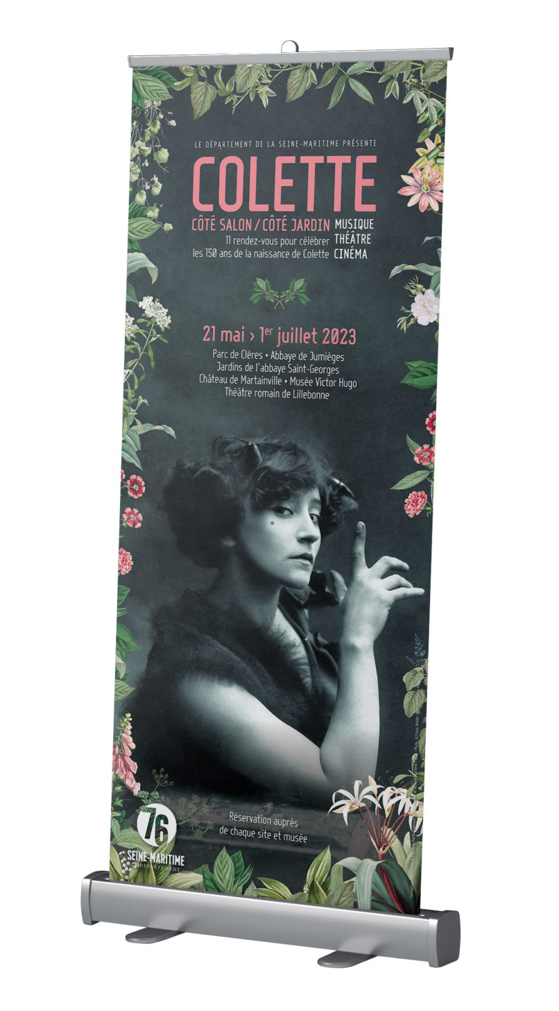 conception graphique, création affiche, vanora graphiste, graphiste rouen, affiche colette, communication événementielle, graphisme, flyer, dépliant, 3 volets, pub, trophées de la communication normandie, lauréat, graphiste rouen, graphiste culturel