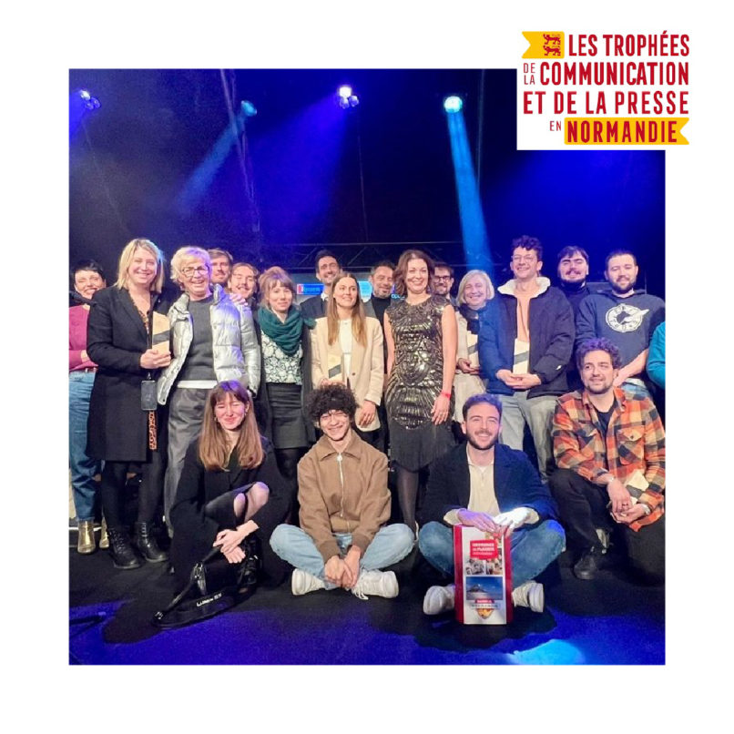 trophée de la communication et de la presse en normandie, 2023, affichage, lauréat, prix, gagnant, vanora graphiste, colette affiche, conception graphique