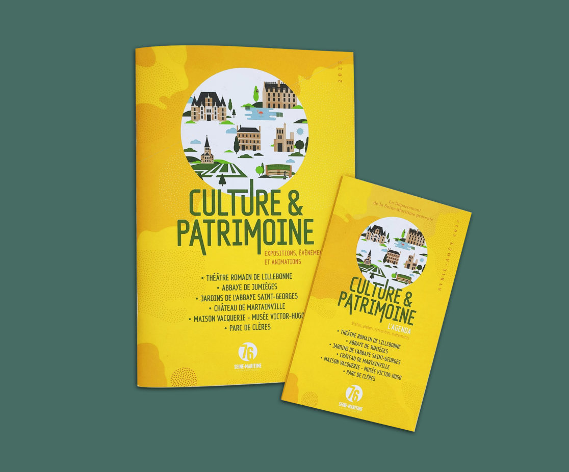 Dépliant et brochure de la programmation culturelle du Département de la Seine-Maritime