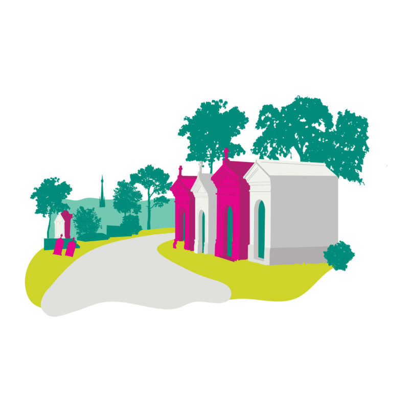 dessin du cimetière monumental de rouen