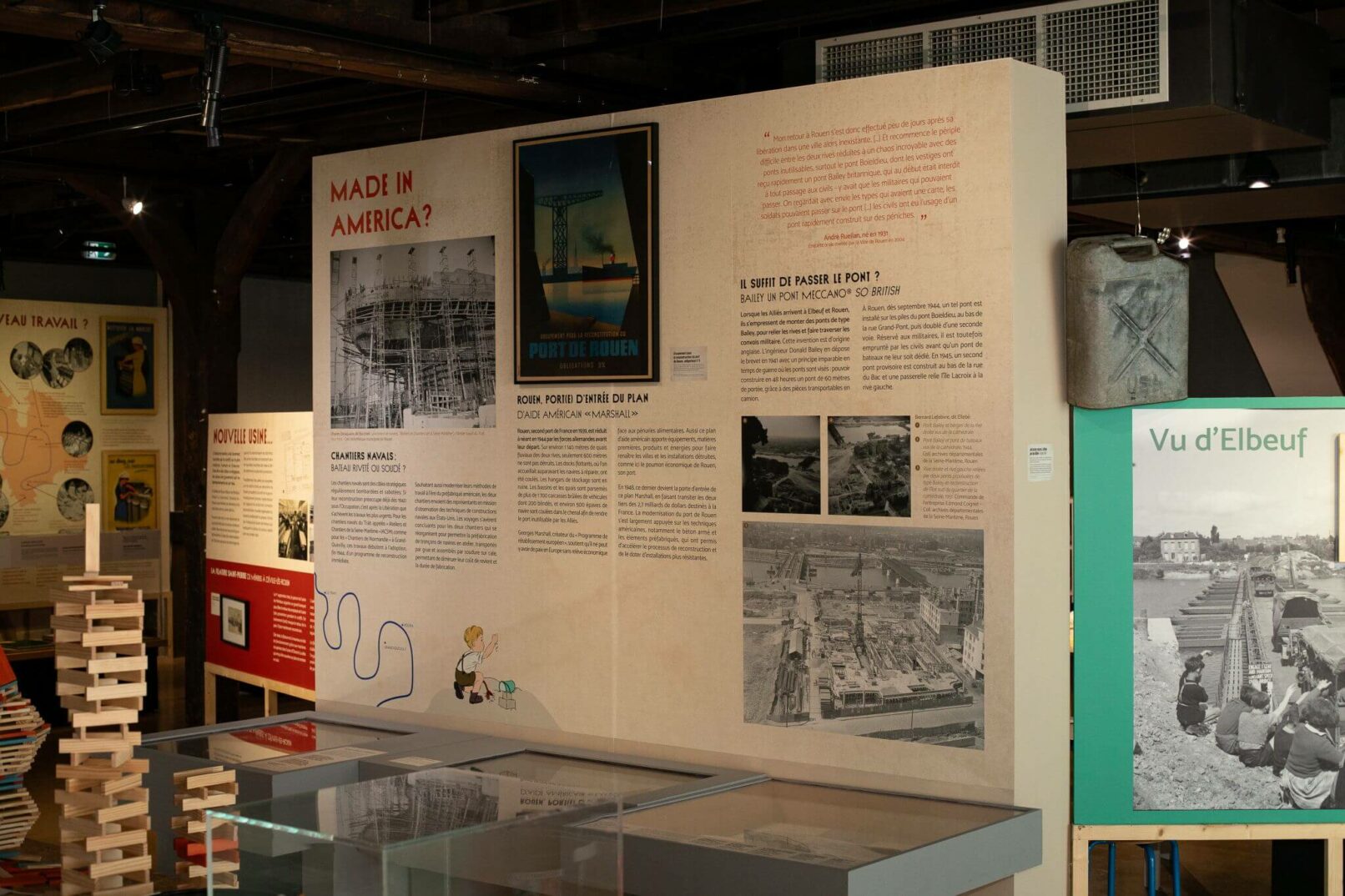 exposition, rouen, corderie Vallois, musée, musée industriel de la corderie Vallois, reconstruire l'usine, graphisme exposition, scenographie, conception cimaise exposition, conception graphique cimaises, graphisme papier peint, illustrations exposition, graphisme exposition, graphiste rouen, vanora graphiste